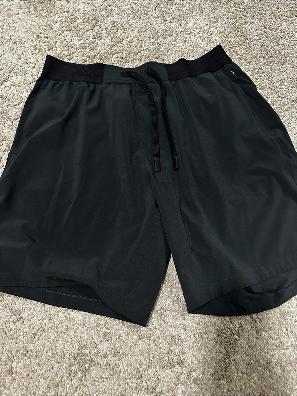 Men's Rhone  Black Drawstring Shorts